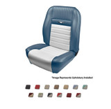 64-66 Ford Mustang (Convertible) Sitzbezüge - Deluxe Pony Sport - Parchment - Vorne und hinten