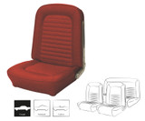 1966 Ford Mustang (Hardtop) Sitzbezüge - Standard - Rot Metallic - Vorne und hinten