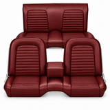 1966 Ford Mustang (Hardtop) Sitzbezüge - Standard - Bench Seat - Rot Metallic - Vorne und hinten