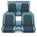 1966 Ford Mustang (Hardtop) Sitzbezüge - Standard - Bench Seat - Blau - Vorne und hinten