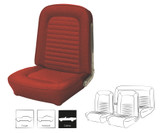 1966 Ford Mustang (Convertible) Sitzbezüge - Standard - Rot Metallic - Vorne und hinten