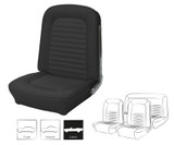 1966 Ford Mustang (Convertible) Sitzbezüge - Standard - Schwarz - Vorne und hinten