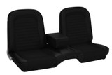 1966 Ford Mustang (Convertible) Sitzbezüge - Standard - Bench Seat - Schwarz -  Vorne und hinten