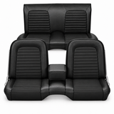 1966 Ford Mustang (Convertible) Sitzbezüge - Standard - Bench Seat - Schwarz - Vorne und hinten