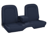 1966 Ford Mustang (Convertible) Sitzbezüge - Standard - Bench Seat - Blau - Vorne und hinten