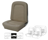 1966 Ford Mustang (Fastback) Sitzbezüge - Standard - Parchment - Vorne und hinten