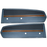 1968 Ford Mustang Set Türverkleidung - Deluxe - Blau Links und Rechts