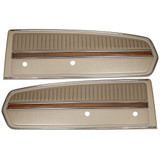 1968 Ford Mustang Set Türverkleidung - Deluxe - Parchment Links und Rechts