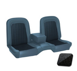 1968 Ford Mustang (Convertible) Sitzbezüge - Standard / Deluxe - Bench Seat - Schwarz - Vorne und hinten