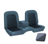 1968 Ford Mustang Sitzbezüge - Standard - Bench Seat - Blau - Vorne