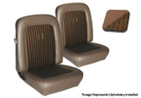 1968 Ford Mustang (Hardtop) Sitzbezüge - Standard Deluxe - Saddle - Vorne