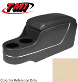 65-73 Ford Mustang (Fastback/Hardtop) Mittelkonsole - Deluxe Pony Style - Weiß - Corinthian Struktur - ohne original Konsole