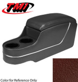 65-73 Ford Mustang (Convertible) Mittelkonsole - Deluxe Pony Konsole - Dunkelrot - Corinthian Struktur - ohne original Konsole