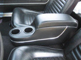 65-73 Ford Mustang (Convertible) Mittelkonsole - Deluxe Pony Style - Schwarz - Corinthian Struktur - ohne original Konsole