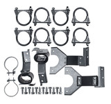 71-73 Ford Mustang Komplettset Auspuffhalterung - Zweiflutig - 2 1/4 "