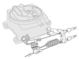 64-73 Ford Mustang Kickdown-Kabel für Automatikgetriebe - Edelstahl Ummantelung