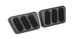 64-70 Ford Mustang Pedalauflagen für Brems- und Kupplungspedal - Aluminium - Schwarz