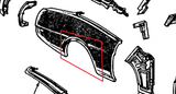 69-70 Ford Mustang Reparaturblech Seitenwand Hinterseite Rad links