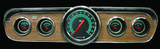 65-66 Ford Mustang Instrumenteneinheit - G-Stock - Holzblende - schwarze Ziffernblätter - KPH