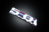 11-23 Ford Mustang Emblem Kotflügel - 5.0 Coyote - Chrom