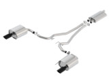 15-19 Ford Mustang EcoBoost (2.3) Abgasanlage - BORLA mit TÜV - 2-Rohr - schwarze Blenden