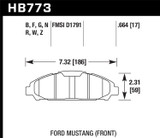15-17 Ford Mustang Bremsbelagsatz Scheibenbremse - HAWK - HPS - Vorne Vorne (52667594)