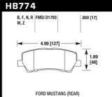 15-17 Ford Mustang Bremsbelagsatz Scheibenbremse - HAWK - HPS Race - Hinten Hinten (52667603)