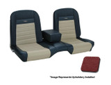 1966 Ford Mustang (Convertible) Sitzbezüge - Deluxe Pony - Bench Seat - Rot Metallic - Vorne und hinten