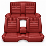 1966 Ford Mustang (Hardtop) Sitzbezüge - Deluxe Pony - Bench Seat - Rot Metallic - Vorne und hinten