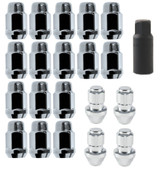 15-23 Ford Mustang Radschrauben-/Radmuttersatz - Radmuttern/Schlösser 21mm Schlüssel - Chrom