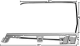67-68 Ford Mustang (Hardtop) Rahmen Türscheibe Links