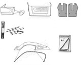 64-66 Ford Mustang (Hardtop) Türdichtungs Set
