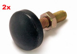 67-68 Ford Mustang Endanschlag Motorhaube - Komplettset, incl. Haubenbolzen