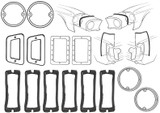 67-68 Ford Mustang Dichtungsset Karosserie - Klein