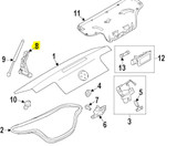 10-14 Ford Mustang Scharnier Kofferraumdeckel Links