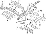 05-14 Ford Mustang Halter Stoßstange Hinten links