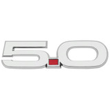 15-17 Ford Mustang GT (5.0) Emblem Kotflügel - 5.0 - Chrom - Roter Punkt