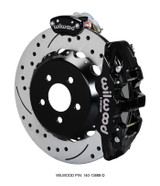15-23 Ford Mustang (Disc/Disc) Wilwood Bremsanlage hinten AERO4-MC4 14 Zoll schwarz gelocht/geschlitzt