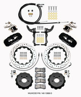 15-23 Ford Mustang (Disc/Disc) Wilwood Bremsanlage hinten AERO4-MC4 14 Zoll schwarz gelocht/geschlitzt