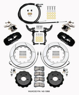 15-23 Ford Mustang (Disc/Disc) Wilwood Bremsanlage hinten AERO4-MC4 14 Zoll schwarz geschlitzt