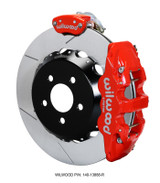 15-23 Ford Mustang (Disc/Disc) Wilwood Bremsanlage hinten AERO4-MC4 14 Zoll rot geschlitzt