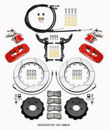 15-23 Ford Mustang (Disc/Disc) Wilwood Bremsanlage hinten AERO4-MC4 14 Zoll rot geschlitzt