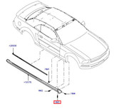 05-12 Ford Mustang Montageclip Schweller - 4-er Set Schweller
