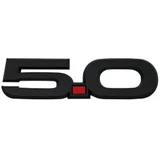 15-17 Ford Mustang GT (5.0) Emblem Kotflügel - 5.0 - Schwarz halbglänzend - Roter Punkt