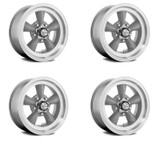 64-73 Ford Mustang Felgensatz - Torq Thrust D - Aluminium - 15x7 " - Grau