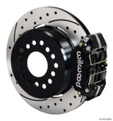 64-73 Ford Mustang Wilwood Scheibenbremse HA - Small Bearing 12,19 Zoll/schwarz/gelocht Hinten