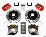 64-73 Ford Mustang Wilwood Scheibenbremse HA - Small Bearing 12,19 Zoll/rot/gelocht Hinten