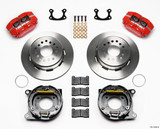 64-73 Ford Mustang Wilwood Scheibenbremse HA - Small Bearing 12,19 Zoll/rot/glatt Hinten