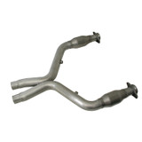 12-17 Ford Mustang (5.0) Rohr Abgasanlage - High Flow Katalysator X-Pipe Vorne Mitte