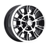 64-73 Ford Mustang Felge - 1966 Shelby Style  - Legendary Wheels GT6 - Schwarze Taschen - Aluminium - 15x7 "